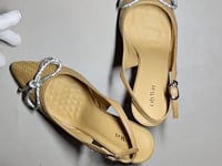 [740]GM    French Pointed-Toe Woven Sandals for Women Summer Bowknot Dress-Style High Heels