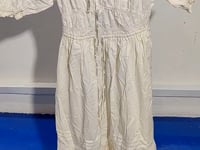 [145]G    LaLaMoLi | Christydawn Cream White U-Neck Dress for Women, Pure Desire Slim-Fit Tie-Embroidered Long Dress