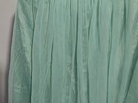 [640]M  Korean Green Mesh Skirt Large Flare Fairy A-line Dress Temperament Long Skirt