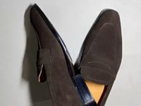 [670]GM    Premium Genuine Suede Leather Loafers with Cowhide Lining, British-Style Casual Men's Slip-On Shoes