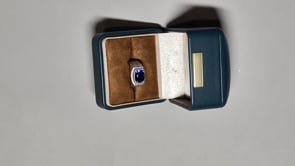 [197]GM  Precision-made, light luxury  ring with gold plating and sapphire inlay for men; sandblasted finish