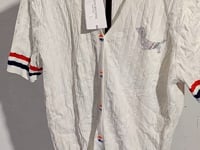 [396]GM  V-neck knit shirt short-sleeve T-shirt spring/summer new versatile youthful color-block