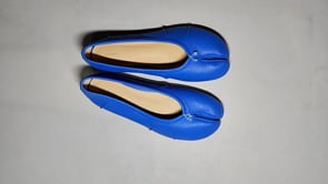 [318]GM   Toe Flats Cowhide Leather  Niche Pinched Pleat Flat Shoes - Thursday