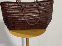 [879]NM  genuine leather handwoven tote bag, hand-carried or shoulder-carry, suitable for vacations and travel in spring and summer