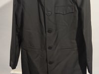 [147]MM   Black Irregular Collar Chinese Style Suit Stand-Collar Zhongshan Jacket Men's Loose Casual Outerwear