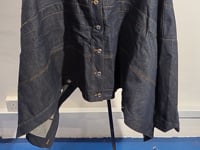 [050]MM  Stylish Women's Irregular Dark Blue Denim Skirt