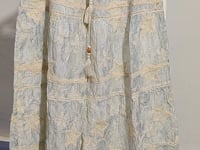 [071]N Pumpkin Valley Ocean Star~ Lyocell Linen French Style Skirt for Women