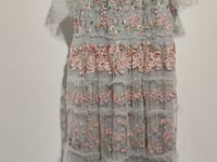 [108]G   GLEC Plus-Size Women's Dress: Elegant French-Inspired Chiffon Dress with Intricate Embroidery and Tiered Cake Design for a Sophisticated, Glamorous Look
