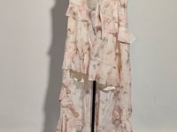 [090]G   Q Nv Jia Floral Butterfly Garden Party / French Irregular Photogenic Maxi Dress  Atmosphere Floral Dress