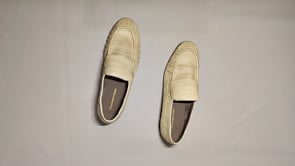 [647]G    [Shoemaker Queen x Rare Luxury] Genuine Eel Skin Loafers - British-Style Small Leather Shoes with Thick Heels and Retro Design
