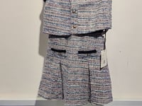 [740]G    [In Stock] M Brand Shenzhen Nanyou High-end Women's Fashion French Tweed Vest + Dress Set