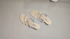 [936]G   [Carnival Price] 73hours Women's Shoes "Madeleine" Same Style as Celebrities, Heeled Slide Sandals with T-strap Design
