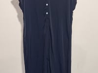 [962]N French-inspired chic V-neck slim-fit midi dress for women, summer, commuter-style elegant A-line knee-length dress