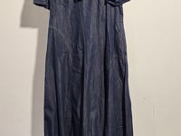 [848]N [Carnival Price] Dushu Plus-Size Women's Clothing [Wire-Carved Dress] Denim Dress, Summer Lyocell Tencel Breathable Slimming Vest Dress