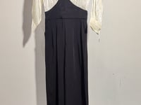 [229]M BADINA High-Feel Flowing Chiffon Romper V-Neck Women's Summer Color-Block Straight Wide Leg Pants