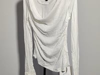 [981]G   XINXINYUE Flowing Neckline with Vein Details, Pale Glaze Color, Mulberry Silk and Lyocell Flowing Neckline Tassel Knitwear