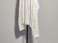 [493]M   XINXINYUE Misty White Moonlight Floral White Dual-Wear Jacquard Off-Shoulder Blouse