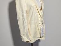 [730]GG      Warm & Flattering Soft Pastel Yellow Blazer for Women, Professional and Commuting Wear
