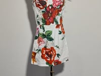 [583]GG     Charming and Bright Printed Spliced Corset Dress with Fish Bone Back for Women in Summer