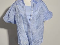 [916]G    AIVEI Xinhe Aiwei Summer New Dopamine Age-Reducing Sweet Girl Bubble-Sleeve Chiffon Shirt R0360002