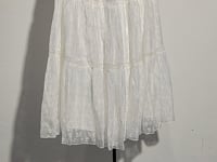 [172]GG     Summer New Romantic Tea Break Elegant Mid-length Rhinestone Chiffon Skirt