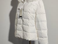 [088]G   Detachable Real Fox Fur Hooded Waist Cinching Down Jacket for Women 205 White Duck Down Short Jacket Co