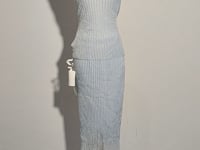 [863]G   Feng Xinying's Stunning Summer Set: Sleeveless Knit Top + Gradient Fish-Tail Skirt