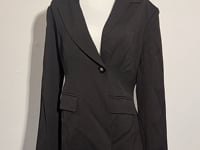 [585]G   Blue Language Plus Size Women's Fashionable Waist-Cinching Slimming Blazer Jacket