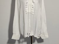 [563]N Cleon Refreshing Linen 100% Ramie Retro Tassel Long Sleeve Shirt