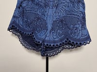 [084]N Don’t Miss It, This Embroidery Is Really Beautiful ~ Cotton Blue Denim Embroidered Floral Pants
