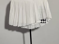 [979]G    PomPeche Women's Tennis Skirt PomPeche Pleat Skort White Running and Fitness Golf Sports Short Skirt