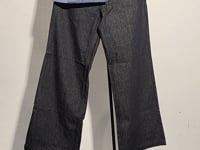 [261]N PUKI original cow layered fake two-piece square towel plaid binding straight jeans