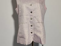 [414]N COKEYA "Vienna" Luxurious Thin Linen V-Neck Sleeveless Vest Blazer Women's Summer Shorts
