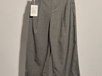 [724]N ROSELINGLING Intellectual Style - Refined AB-Fancy Yarn Wool Wide-Leg Straight Commuter Pants for Work