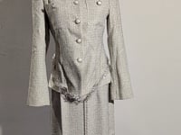 [819]N Women's Slim-Fitting Gray Blazer