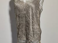 [582]G    MARIUS | "Night Rose" Heavyweight Hand-Cut Sheer Lace Two-Way Styling V-Neck Tank