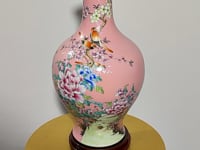 [822]G    [Online Exclusive Offer] Imperial Kiln Hand-Painted Vase, Jingdezhen Ceramic Decorative Piece, Chinese Style Living Room Flower Arrangement Gift