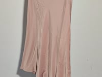 [005]GG    French-style Commting Elegant Satin Higuh-Waisted Midi A-Line Fishtail Skirt