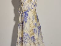 [932]GG      luxury custom  floral print strap fishtail waist fairy dress