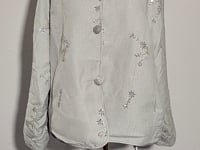 [296]G   Binguo  Chinese Style Retro Embroidered Sequin Flower-Button Jacket for Women