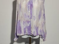[020]G    French-style Design Light Luxury Printed Silk Blouse for Women Niche Unique Mulberry Silk Top