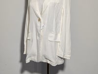 [645]G    WFYO  Korean Style Casual Loose Sun Protection Thin Linen White Linen Blazer for Women