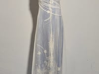 [723]G    Salty Salt Tea Deep Sea Star Mesh Print New Halter Dress for Women, High-Waist Hot Girl Suspender Maxi Dress