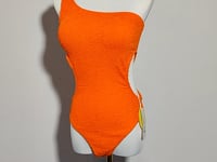 [509]G     Limone  High-End Green One-Piece Swimsuit, Stunning Asymmetric One-Shoulder Swimsuit for Women, Flattering Fit for Curvy Figures
