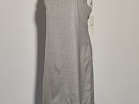 [963]G     ROMI STUDIO Minimalist and Elegant Wool Blend Fancy Yarn Square Neck Sleeveless Dress RWCRLT2723