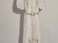[618]GM   Brand Beach Resort Dress, Elegant French Style Ramie White Dress