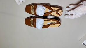 [565]G    [Special Offer] Swan Party Women's Shoes -  Small Square Toe Backless Fashion Sandals for Women - Commuting Chunky Heel High Heels