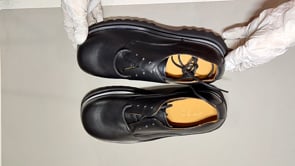 [880]GMMM    handmade dark color increasing heel 6cm Derby shoes casual leather shoes men and women thick bottom lightweight head layer cowhide large head shoes