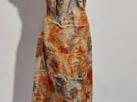 [855]GG    New Chinese Style Dress  Hemp Improved Qipao Short-Length Long Dress