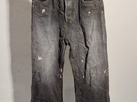 [780]N American Vintage Paint Splatter Unisex Loose Straight Jeans